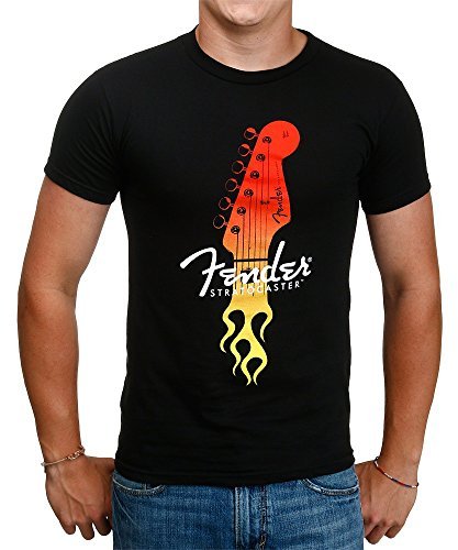 Fender Strat Flaming Head Mens T Shirt