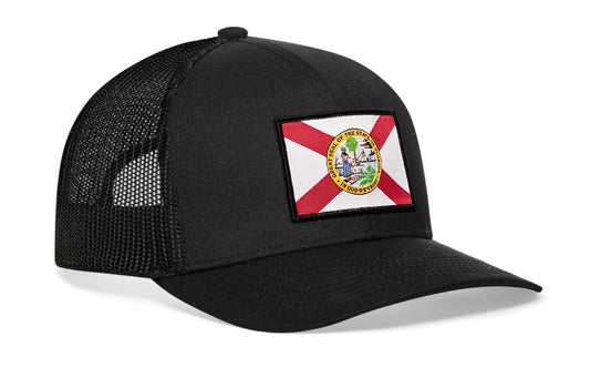 Florida Flag Trucker Haka Hat Gray-Black FL Snapback