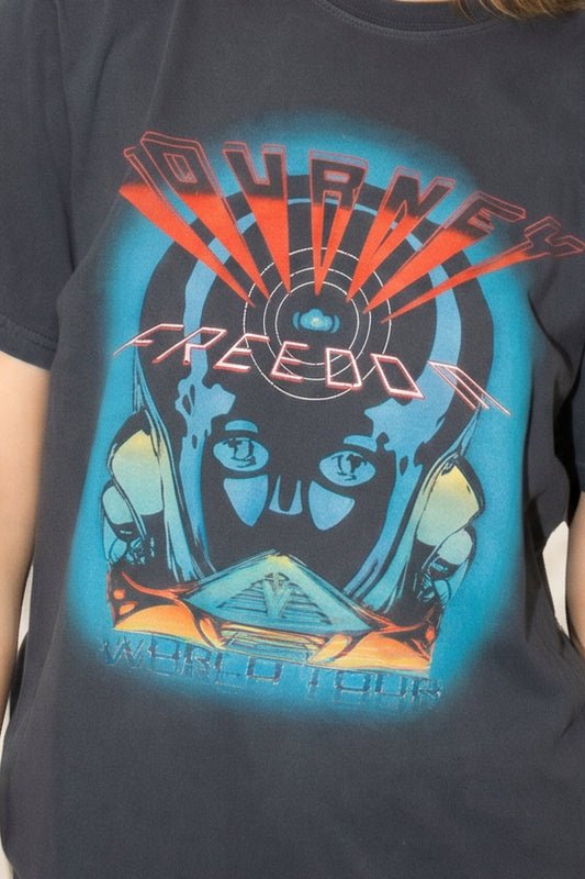 Journey World Tour Womens Tee T Shirt Black