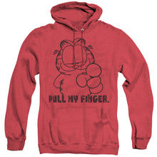 Load image into Gallery viewer, Garfield Pull My Finger Heather Mens Hoodie Red