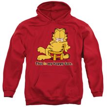 Load image into Gallery viewer, Garfield Happy Face Mens Hoodie Red