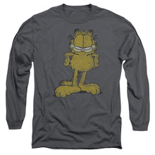Load image into Gallery viewer, Garfield Big Ol Cat Mens Long Sleeve Shirt Charcoal Officially Licensed