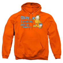 Load image into Gallery viewer, Garfield I Probably Did It Mens Hoodie Orange
