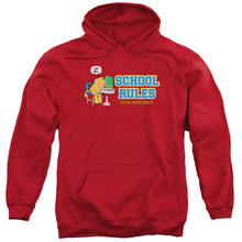 Load image into Gallery viewer, Garfield School Rules Mens Hoodie Red