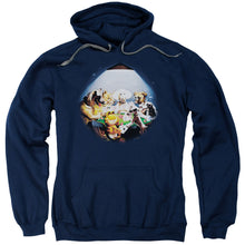 Load image into Gallery viewer, Garfield Playing With The Big Dogs Mens Hoodie Navy