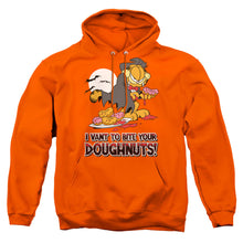 Load image into Gallery viewer, Garfield I Vant Doughnuts Mens Hoodie Orange