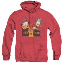 Load image into Gallery viewer, Garfield Trick Or Treat Heather Mens Hoodie Red