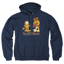 Load image into Gallery viewer, Garfield Drooling Pumpkins Mens Hoodie Navy
