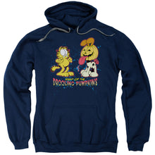 Load image into Gallery viewer, Garfield Drooling Pumpkins Mens Hoodie Navy