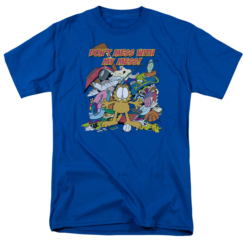 Garfield My Mess Mens T Shirt Royal