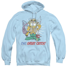Load image into Gallery viewer, Garfield One Great Catch Mens Hoodie Light Blue