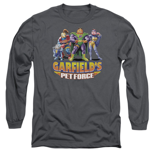 Garfield Beyond Mens Long Sleeve Shirt Charcoal Officially Licensed