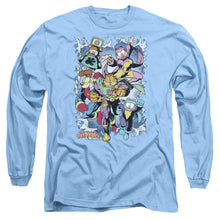 Load image into Gallery viewer, Garfield Ripped Mens Long Sleeve Shirt Carolina Blue Officially Licensed