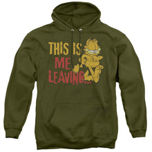Load image into Gallery viewer, Garfield Leaving Mens Hoodie Military Green