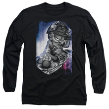 Load image into Gallery viewer, Garfield Dj Lazy Mens Long Sleeve Shirt Black Officially Licensed
