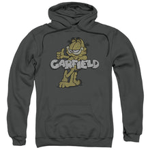 Load image into Gallery viewer, Garfield Retro Garf Mens Hoodie Charcoal