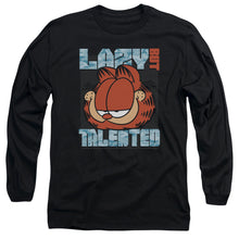 Load image into Gallery viewer, Garfield Lazy But Talented Mens Long Sleeve Shirt Black Officially Licensed