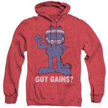 Load image into Gallery viewer, Garfield Got Gains Heather Mens Hoodie Red