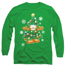Load image into Gallery viewer, Garfield Tree Mens Long Sleeve Shirt Kelly Green Officially Licensed