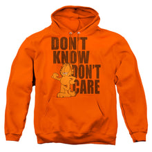 Load image into Gallery viewer, Garfield Don'T Know Don'T Care Mens Hoodie Orange