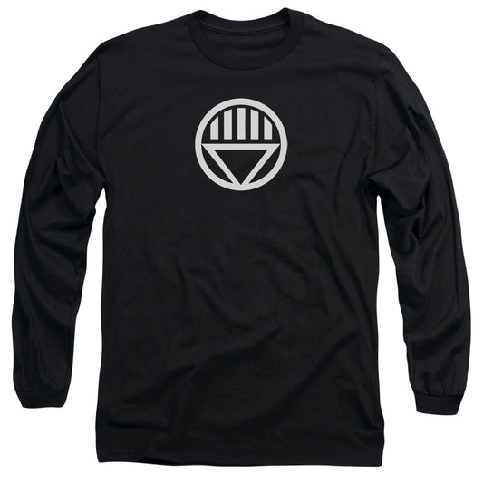 Green Lantern Black Lantern Logo Mens Long Sleeve Shirt Black Officially Licensed