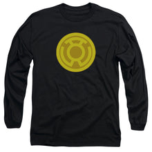 Load image into Gallery viewer, Green Lantern Yellow Symbol Mens Long Sleeve Shirt Black Officially Licensed