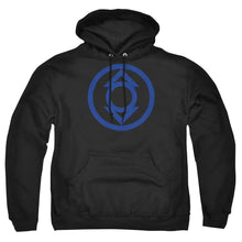 Load image into Gallery viewer, Green Lantern Blue Emblem Mens Hoodie Black