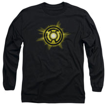 Load image into Gallery viewer, Green Lantern Yellow Glow Mens Long Sleeve Shirt Black Officially Licensed