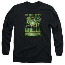 Load image into Gallery viewer, Green Lantern Fueled Mens Long Sleeve Shirt Black Officially Licensed