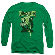 Load image into Gallery viewer, Green Lantern Retro Oath Mens Long Sleeve Shirt Kelly Green Officially Licensed