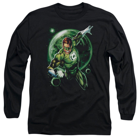 Green Lantern Galaxy Glow Mens Long Sleeve Shirt Black Officially Licensed