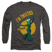 Load image into Gallery viewer, Gumby Twisted Mens Long Sleeve Shirt Charcoal Officially Licensed