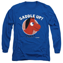 Load image into Gallery viewer, Gumby Saddle Up Mens Long Sleeve Shirt Royal Officially Licensed