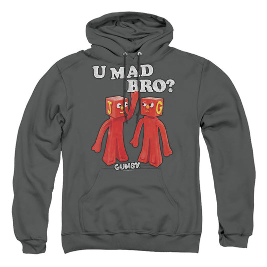 Gumby U Mad Bro Mens Hoodie Charcoal