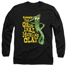 Load image into Gallery viewer, Gumby So Punny Mens Long Sleeve Shirt Black Officially Licensed