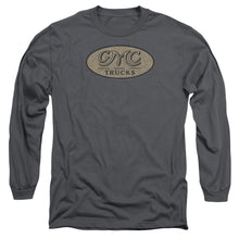 Load image into Gallery viewer, Gmc Vintage Oval Logo Mens Long Sleeve Shirt Charcoal Officially Licensed