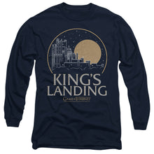 Load image into Gallery viewer, Game Of Thrones Kings Landing Mens Long Sleeve Shirt Navy Officially Licensed