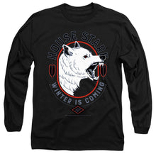 Load image into Gallery viewer, Game Of Thrones House Stark Winter Is Coming Mens Long Sleeve Shirt Black Officially Licensed