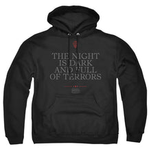 Load image into Gallery viewer, Game Of Thrones Night Is Dark Mens Hoodie Black