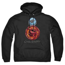Load image into Gallery viewer, Game Of Thrones Combined Targaryn And Stark Mens Hoodie Black