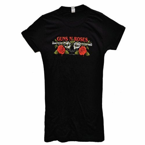 Guns N Roses Juniors Guns N' Roses: Roses And Pistols T-Shirt,Black,X-Large Mens T Shirt