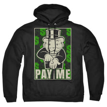Load image into Gallery viewer, Monopoly Pay Me Mens Hoodie Black