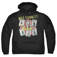 Load image into Gallery viewer, Clue Who Dunnit Mens Hoodie Black