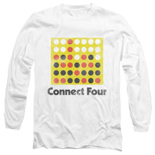 Load image into Gallery viewer, Connect Four Classic Logo Distressed Mens Long Sleeve Shirt White Officially Licensed
