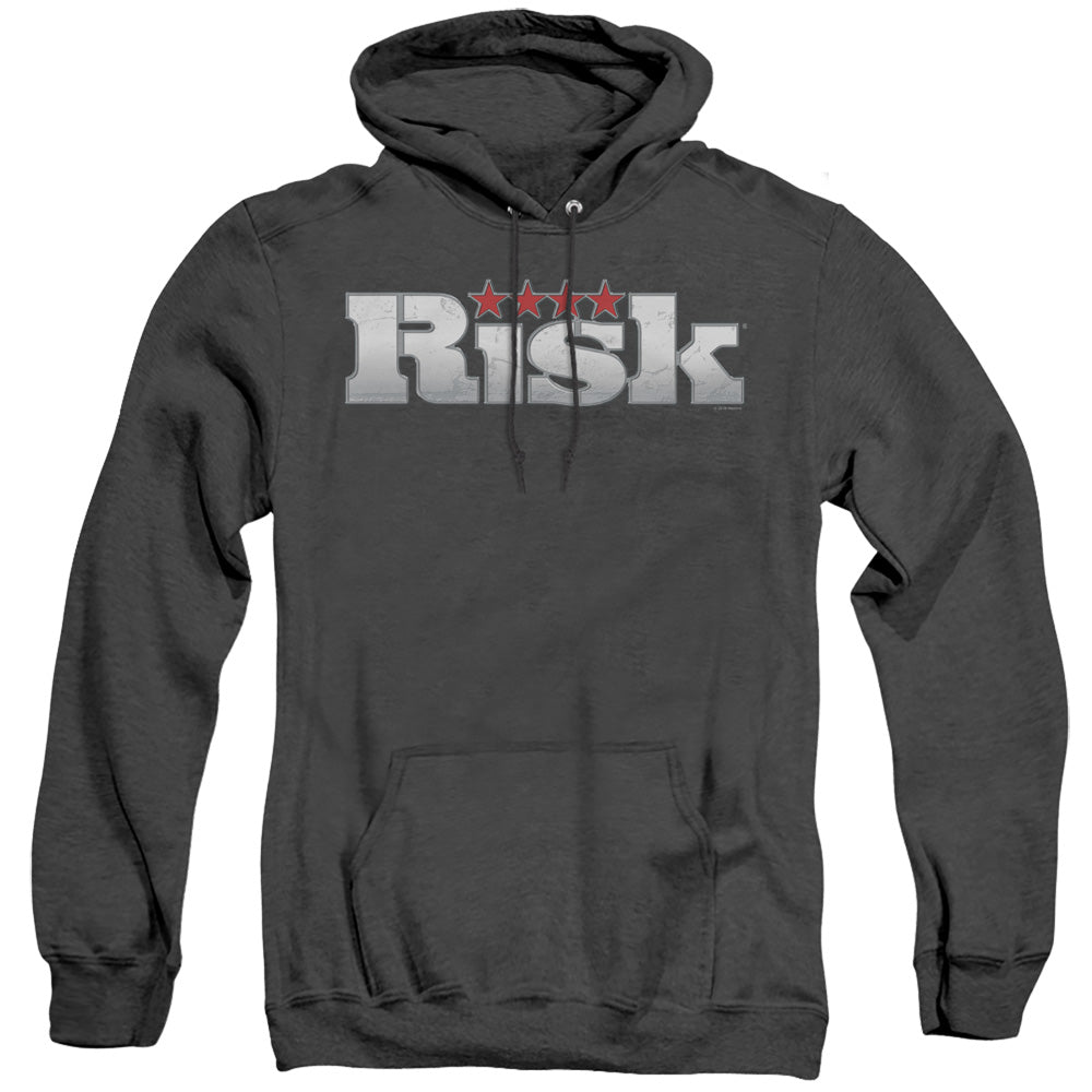 Risk Logo Heather Mens Hoodie Black