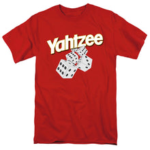 Load image into Gallery viewer, Yahtzee Tumbling Dice Mens T Shirt Red