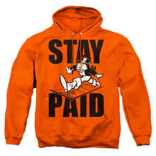 Load image into Gallery viewer, Monopoly Stay Paid Evergreen Mens Hoodie Orange