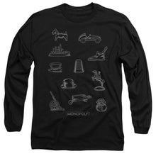 Load image into Gallery viewer, Monopoly Token Mens Long Sleeve Shirt Black