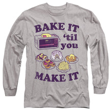 Load image into Gallery viewer, Easy Bake Oven Bake It Til You Make It Mens Long Sleeve Shirt Athletic Heather Officially Licensed