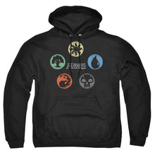 Load image into Gallery viewer, Magic The Gathering 5 Colors Mens Hoodie Black